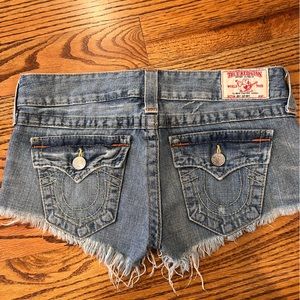 True Religion Joey Cutoff Denim Shorts 27